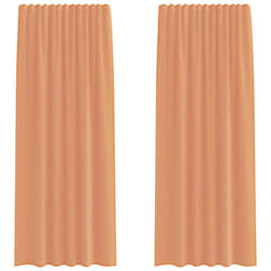 vidaXL Voile Curtains with Loops 2 pcs Terracotta 140x225 cm net curtain