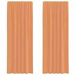 vidaXL Voile Curtains with Loops 2 pcs Terracotta 140x260 cm net curtain