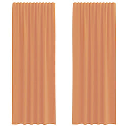 vidaXL Voile Curtains with Loops 2 pcs Terracotta 140x260 cm net curtain