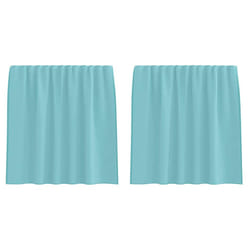 vidaXL Voile Curtains 2 pcs net curtain sheer curtain - turquoise, 140 x 140 cm