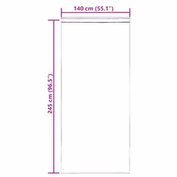 vidaXL Voile Curtains with Loops 2 pcs Turquoise 140x245 cm net curtain - Additional view 8