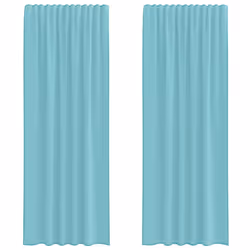vidaXL Voile Curtains with Loops 2 pcs Turquoise 140x260 cm net curtain