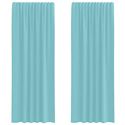 vidaXL Voile Curtains with Loops 2 pcs Turquoise 140x260 cm net curtain
