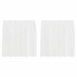 vidaXL Voile Curtains with Loops 2 pcs White 140x140 cm net curtain