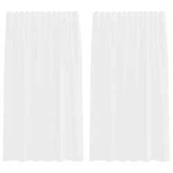 vidaXL Voile Curtains with Loops 2 pcs White 140x175 cm net curtain