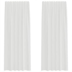 vidaXL Voile Curtains with Loops 2 pcs White 140x225 cm net curtain