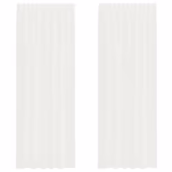 vidaXL Voile Curtains with Loops 2 pcs White 140x260 cm net curtain
