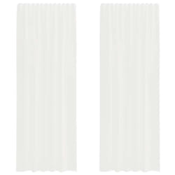 vidaXL Voile Curtains with Loops 2 pcs White 140x260 cm net curtain