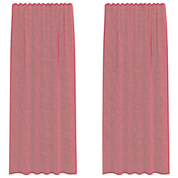 vidaXL Voile Curtains 2 pcs net curtain sheer curtain - wine red, 140 x 245 cm