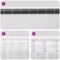 vidaXL Voile Curtains with Loops 2 pcs Wine Red 140x260 cm net curtain - Additional view 6