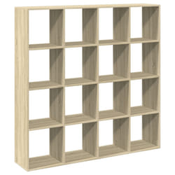 vidaXL Room Divider Bookcase Book Rack Bookshelf Engineered Wood - sonoma oak, 137.5 x 29 x 137.5 cm