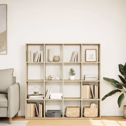 vidaXL Room Divider Bookcase Book Rack Bookshelf Engineered Wood - sonoma oak, 137.5 x 29 x 137.5 cm