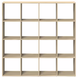 vidaXL Room Divider Bookcase Book Rack Bookshelf Engineered Wood - sonoma oak, 137.5 x 29 x 137.5 cm - Additional view 4