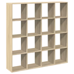 vidaXL Room Divider Bookcase Book Rack Bookshelf Engineered Wood - sonoma oak, 137.5 x 29 x 137.5 cm - Additional view 6
