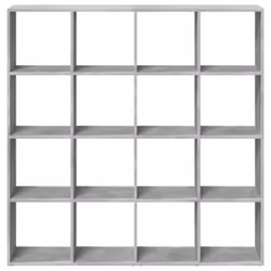 vidaXL Room Divider Bookcase Book Rack Bookshelf Engineered Wood - concrete grey, 137.5 x 29 x 137.5 cm - Additional view 4
