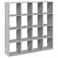 vidaXL Room Divider Bookcase Book Rack Bookshelf Engineered Wood - grey sonoma, 137.5 x 29 x 137.5 cm