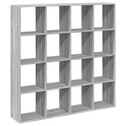 vidaXL Room Divider Bookcase Book Rack Bookshelf Engineered Wood - grey sonoma, 137.5 x 29 x 137.5 cm