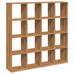 vidaXL Room Divider Bookcase Book Rack Bookshelf Engineered Wood - artisian oak, 137.5 x 29 x 137.5 cm
