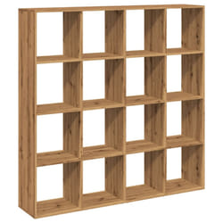 vidaXL Room Divider Bookcase Book Rack Bookshelf Engineered Wood - artisian oak, 137.5 x 29 x 137.5 cm