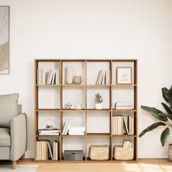 vidaXL Room Divider Bookcase Book Rack Bookshelf Engineered Wood - artisian oak, 137.5 x 29 x 137.5 cm
