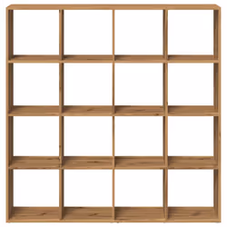 vidaXL Room Divider Bookcase Book Rack Bookshelf Engineered Wood - artisian oak, 137.5 x 29 x 137.5 cm - Additional view 4