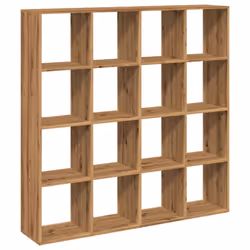 vidaXL Room Divider Bookcase Book Rack Bookshelf Engineered Wood - artisian oak, 137.5 x 29 x 137.5 cm - Additional view 6