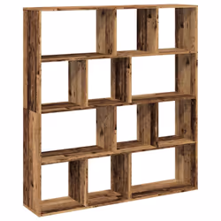 vidaXL Book Cabinet Bookcase Storage Shelf Bookshelf Book Rack Engineered Wood - old wood, 132 x 29 x 141.5 cm - Additional view 6