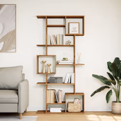 vidaXL Book Cabinet Bookcase Storage Cabinet Bookshelf Engineered Wood - artisian oak, 92 x 29 x 188 cm - Additional view 2
