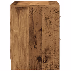 vidaXL 1/2x Bedside Cabinet Chipboard Nightstands Storage Unit Black/White - old wood, 1 pcs - Additional view 5