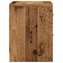 vidaXL 1/2x Bedside Cabinet Chipboard Nightstands Storage Unit Black/White - old wood, 2 pcs - Additional view 5
