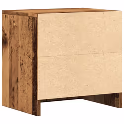vidaXL 1/2x Bedside Cabinet Chipboard Nightstands Storage Unit Black/White - old wood, 2 pcs - Additional view 6