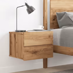 vidaXL Bedside Cabinet Nightstand Bed Side Table Bed Cabinet Engineered Wood - artisan oak, 1 pcs - Additional view 2