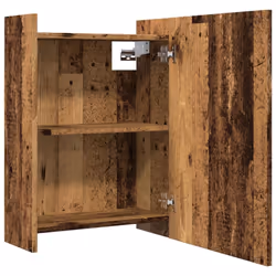 vidaXL Bathroom Mirror Cabinet Storage Cupboard Side Cabinet Engineered Wood - old wood - Additional view 4