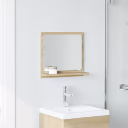 vidaXL Bathroom Mirror Cabinet Wall Mounted Cabinet Sonoma Oak Engineered Wood