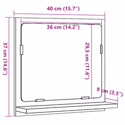 vidaXL Bathroom Mirror Cabinet Wall Cabinet Concrete Grey Engineered Wood