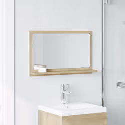 vidaXL Bathroom Mirror Cabinet Wall Mounted Cabinet Sonoma Oak Engineered Wood