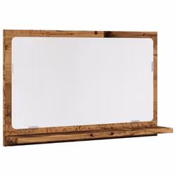vidaXL Bathroom Mirror Toilet Mirror Washroom Wall Mirror Engineered Wood - old wood, 60 x 11 x 37 cm