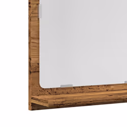 vidaXL Bathroom Mirror Toilet Mirror Washroom Wall Mirror Engineered Wood - old wood, 60 x 11 x 37 cm - Additional view 6