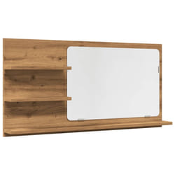 vidaXL Bathroom Mirror Toilet Mirror Washroom Wall Mirror Engineered Wood - artisan oak