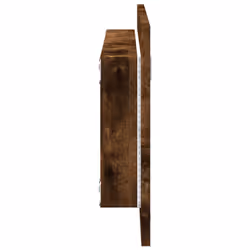 vidaXL LED Bathroom Mirror Washroom Mirror Wall Mounted Mirror Engineered Wood - smoked oak - Additional view 6