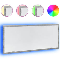 vidaXL LED Bathroom Mirror Washroom Mirror Wall Mounted Mirror Engineered Wood - grey sonoma