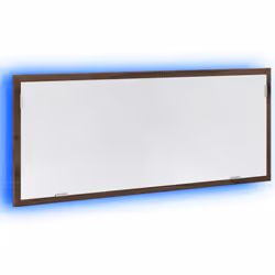 vidaXL LED Bathroom Mirror Washroom Mirror Wall Mounted Mirror Engineered Wood - brown oak - Additional view 2