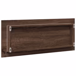 vidaXL LED Bathroom Mirror Washroom Mirror Wall Mounted Mirror Engineered Wood - brown oak - Additional view 7