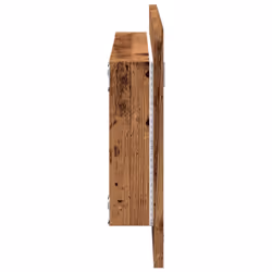 vidaXL LED Bathroom Mirror Washroom Mirror Wall Mounted Mirror Engineered Wood - old wood - Additional view 5