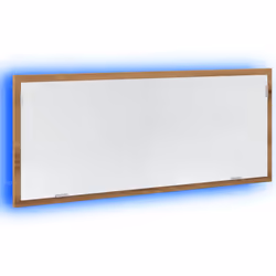 vidaXL LED Bathroom Mirror Washroom Mirror Wall Mounted Mirror Engineered Wood - artisan oak - Additional view 2