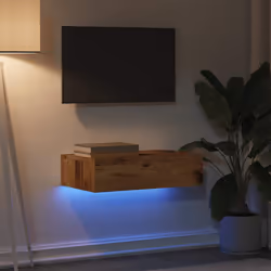 vidaXL TV Cabinet with LED Lights TV Stand TV Unit Media Cabinet Old Wood