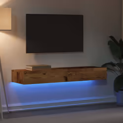 vidaXL TV Cabinets with LED Lights TV Stand TV Unit Media Unit 2 pcs Old Wood - Additional view 3