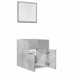 vidaXL Bathroom Furniture Set 2 Piece Cabinet Concrete Grey Engineered Wood - Additional view 4