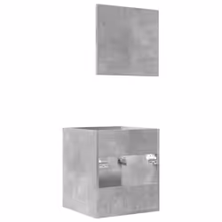 vidaXL Bathroom Furniture Set 2 Piece Cabinet Concrete Grey Engineered Wood - Additional view 6
