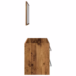 vidaXL Bathroom Cabinet Vanity Unit with Mirror Sink Cabinet Engineered Wood - old wood - Additional view 5